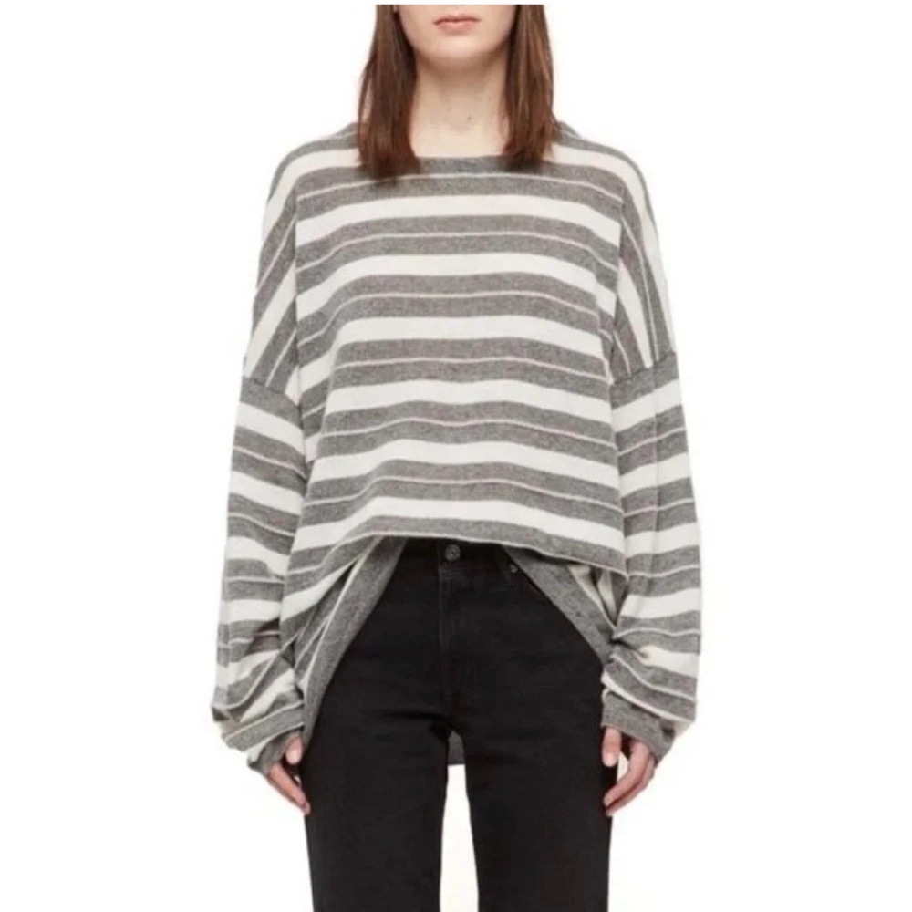 All Saints Women’s Cassia Jumper Oversized Wool Sweater Top Medium
